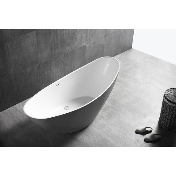 Ванна отдельностоящая Abber AB9233G 184x79 см, серый - фото 10