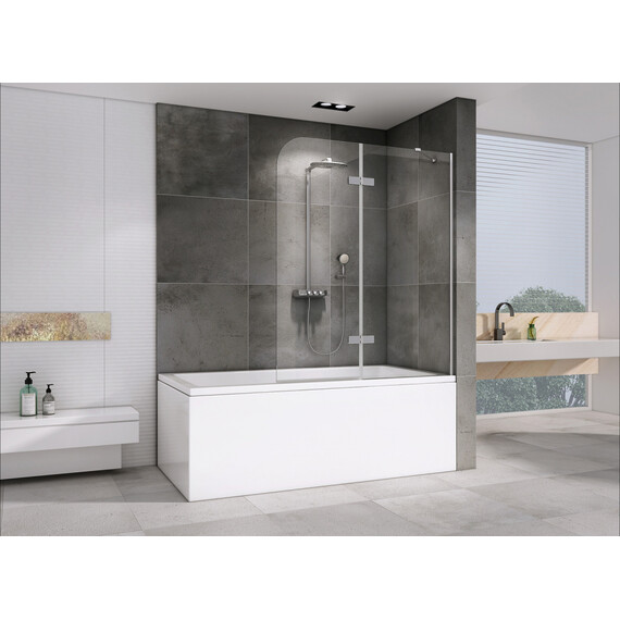 Шторка для ванны Abber Ewiges Wasser 120 см AG51120, хром/прозрачное - фото 2