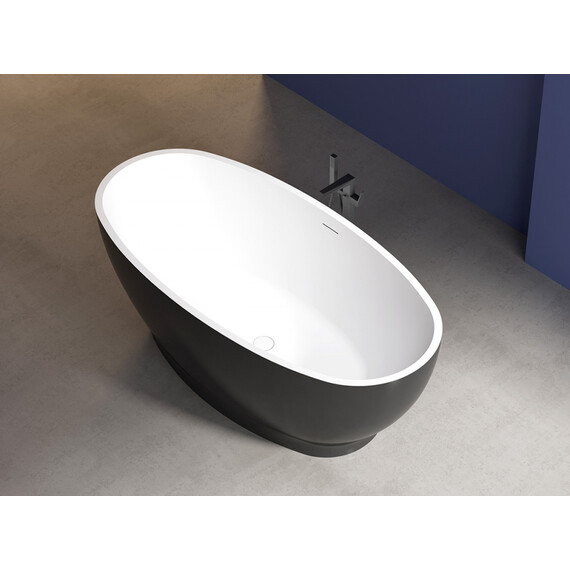 Ванна отдельностоящая Abber AB9207MB 165x80 см, черный матовый - фото 10