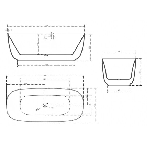 Ванна отдельностоящая Abber AB9260 170x75 см - фото 11