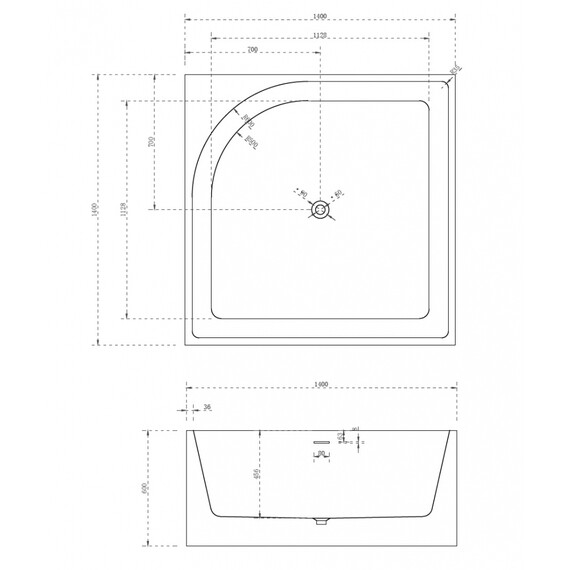 Ванна отдельностоящая Abber AB9337 140x140 см - фото 10
