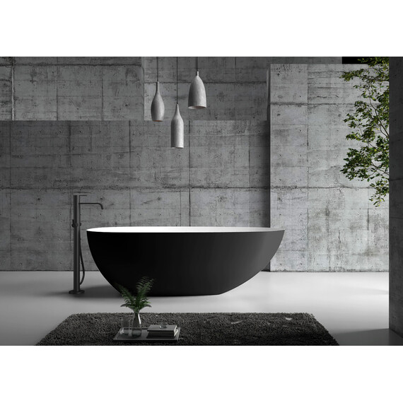 Ванна отдельностоящая Abber AB9211MB 170x80 см, черный матовый - фото 8