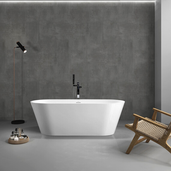 Ванна отдельностоящая Abber AB9320-1.5 150x75 см, Размер - мм: 1500x750 - фото 8