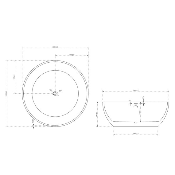 Ванна отдельностоящая Abber AB9279MB 150x150 см, черный матовый - фото 10