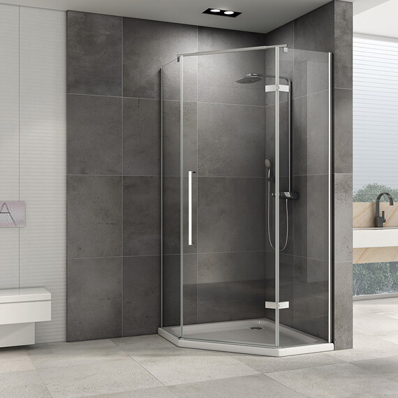 Душевое ограждение Abber Ewiges Wasser 100х100 см AG05100, хром/прозрачное - фото 3