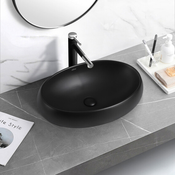 Раковина-чаша Abber Bequem 60 см AC2102MB, черный матовый - фото 4