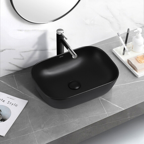 Раковина-чаша Abber Rechteck 46 см AC2200MB, черный матовый - фото 4