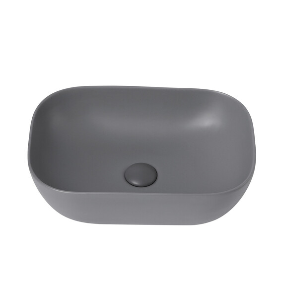 Раковина-чаша Abber Rechteck 46 см AC2200MG, серый матовый - фото 2