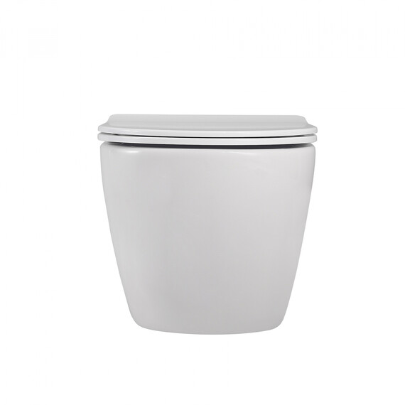 Унитаз подвесной безободковый Abber Bequem AC1100 с крышкой микролифт, Цвет производителя: белый - фото 12