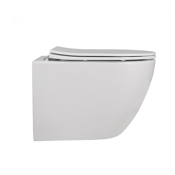 Унитаз подвесной безободковый Abber Bequem AC1100 с крышкой микролифт, Цвет производителя: белый - фото 14