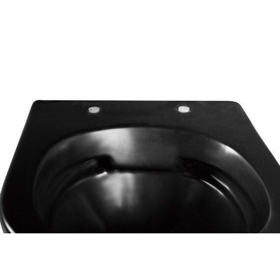 Унитаз подвесной безободковый Abber Bequem AC1100MB с крышкой микролифт, черный матовый, Цвет производителя: чёрный матовый - фото 18