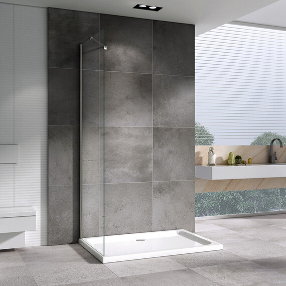 Боковая стенка Abber Zart 80 см S81, хром/прозрачное - фото 2