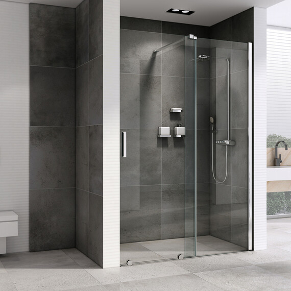 Душевая дверь Abber Komfort 120 см AG90120 (стекло 8 мм), хром/прозрачное - фото 3