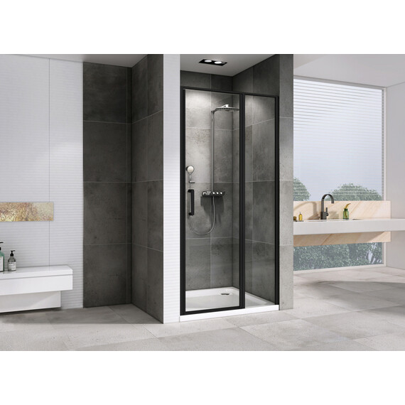 Душевая дверь Abber Sonnenstrand 110 см AG04110BS, черный/прозрачное - фото 2