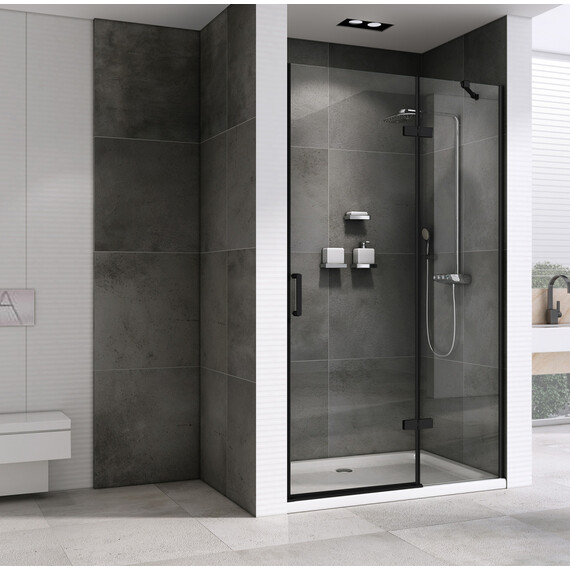 Душевая дверь Abber Zart 120 см AG08120B, черный/прозрачное - фото 2