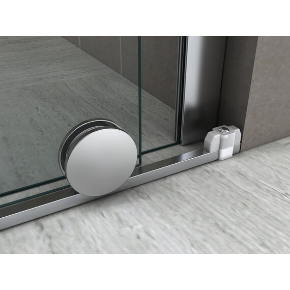 Душевая перегородка Abber Komfort 120 см AG09120 (стекло 8 мм), хром/прозрачное - фото 4