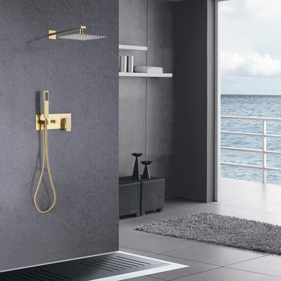 Душевая система для душа Abber Daheim AF8218G, золото матовое - фото 2