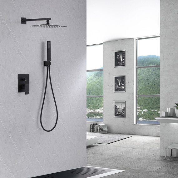 Душевая система для душа Abber Daheim AF8219B, черный матовый - фото 2