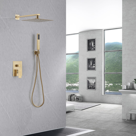 Душевая система для душа Abber Daheim AF8219G, золото матовое - фото 2