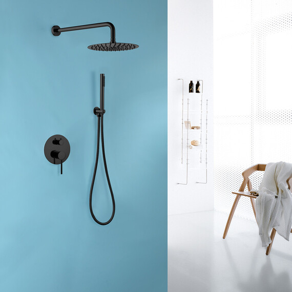 Душевая система для душа Abber Emotion AF8818B, черный матовый - фото 2