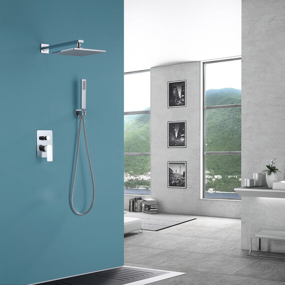 Душевая система для душа Abber Weiss Insel AF8018W, белый/хром - фото 2