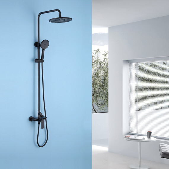 Душевая стойка Abber Weiss Insel AF8020B, черный матовый, Цвет производителя: чёрный матовый - фото 2