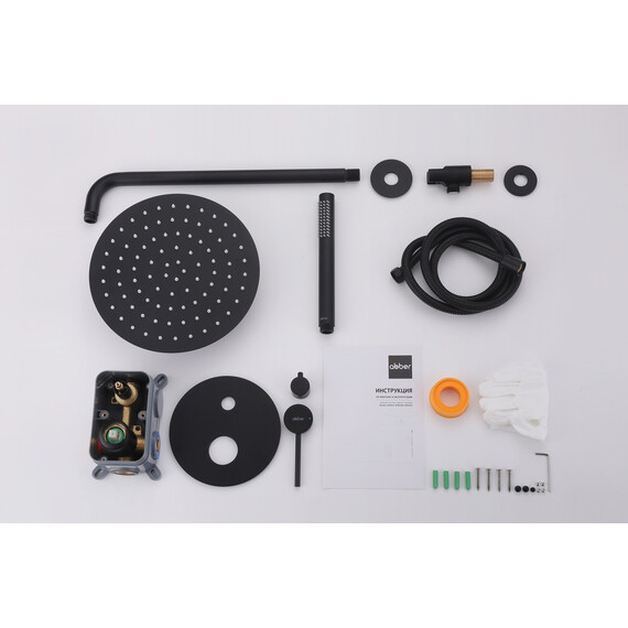 Душевая система для душа Abber Emotion AF8818B, черный матовый - фото 3