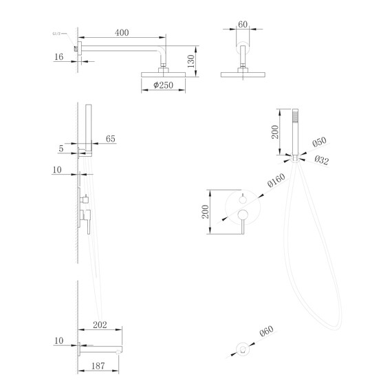 Душевая система для ванны Abber Emotion AF8817 - фото 3