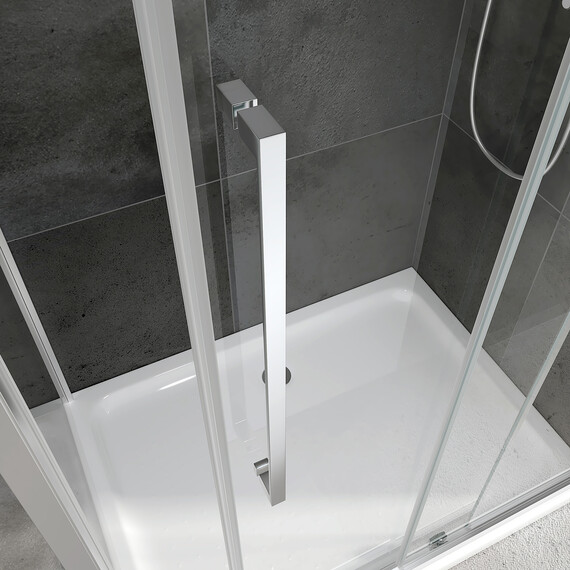 Душевое ограждение Abber Schwarzer Diamant 120х90 см AG02129H, хром/прозрачное - фото 5