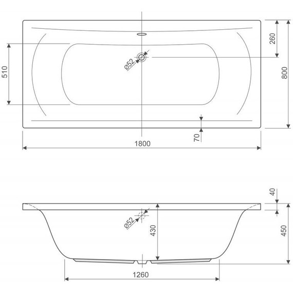 Ванна акриловая Cezares Arena 180x80 см ARENA-180-80-45, Размер - мм: 1800х800 - фото, картинка 6 Ванна акриловая Cezares Arena 180x80 см ARENA-180-80-45, Размер - мм: 1800х800 - фото 6