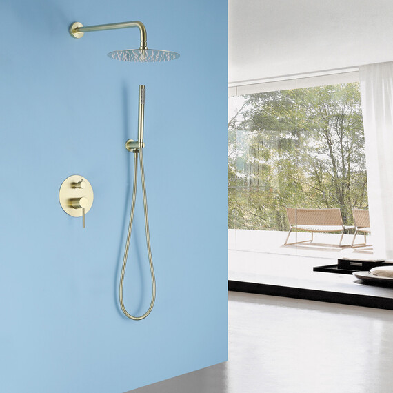 Душевая система для душа Abber Emotion AF8818G, золото матовое - фото 2
