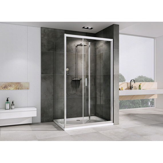 Душевое ограждение Abber Sonnenstrand 110х90 см AG07110-S90, хром/прозрачное - фото 4