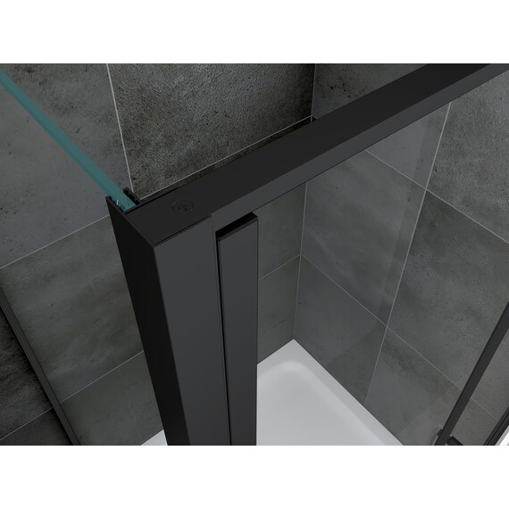 Душевое ограждение Abber Sonnenstrand 100х80 см AG04100BC-S80B, черный/прозрачное - фото 6