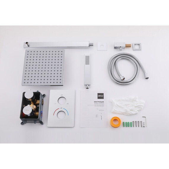 Душевая система для душа с термостатом Abber Weiss Insel AF8051 - фото 3