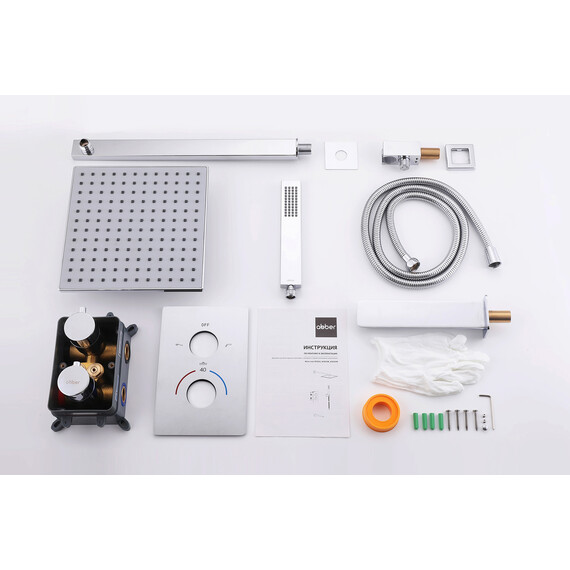 Душевая система для ванны с термостатом Abber Weiss Insel AF8050 - фото 3