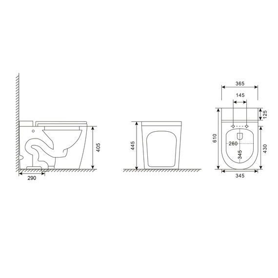 Унитаз приставной безободковый импульсный Abber Bequem AC1114P с крышкой микролифт - фото 21