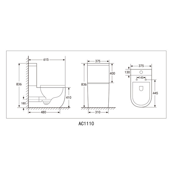 Унитаз-компакт безободковый Abber Bequem AC1110 с крышкой микролифт - фото 21
