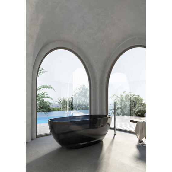 Ванна прозрачная Abber Kristall 165x78 см AT9701Onyx, черный - фото 3