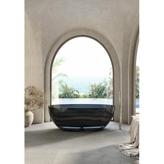 Ванна прозрачная Abber Kristall 165x78 см AT9701Onyx, черный - фото 5