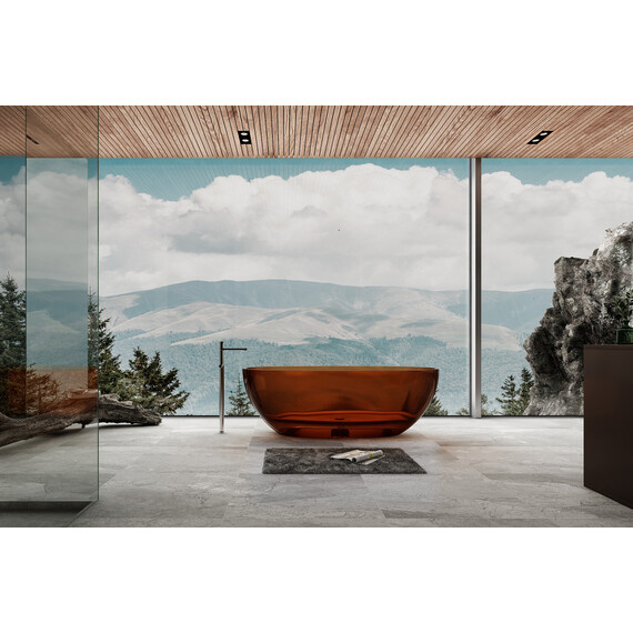 Ванна прозрачная Abber Kristall 165x78 см AT9701Opal, красный - фото 2