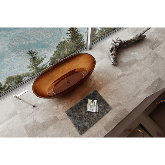 Ванна прозрачная Abber Kristall 165x78 см AT9701Opal, красный - фото 3