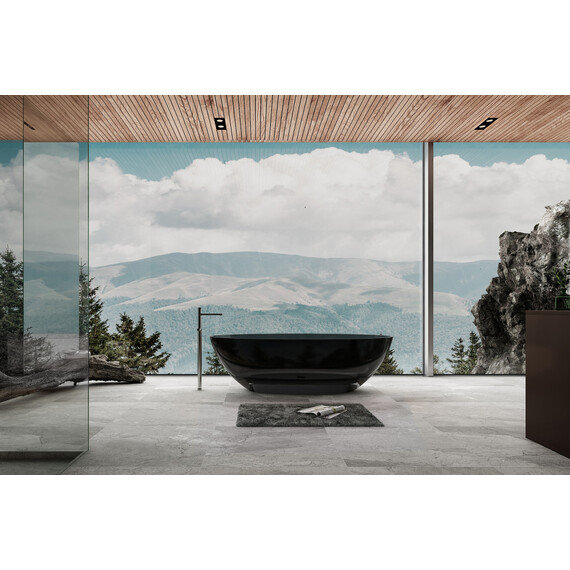 Ванна прозрачная Abber Kristall 180x85 см AT9702Onyx, черный - фото 2