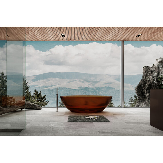 Ванна прозрачная Abber Kristall 180x85 см AT9702Opal, красный - фото 2