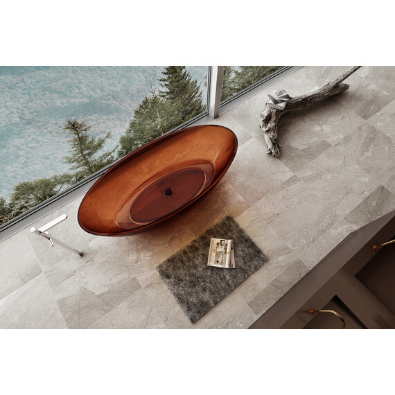 Ванна прозрачная Abber Kristall 180x85 см AT9702Opal, красный - фото 3