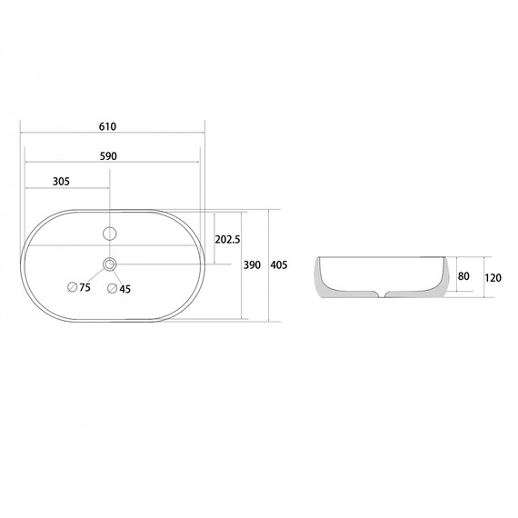 Раковина-чаша Abber Bequem 61 см AC2113 - фото 4