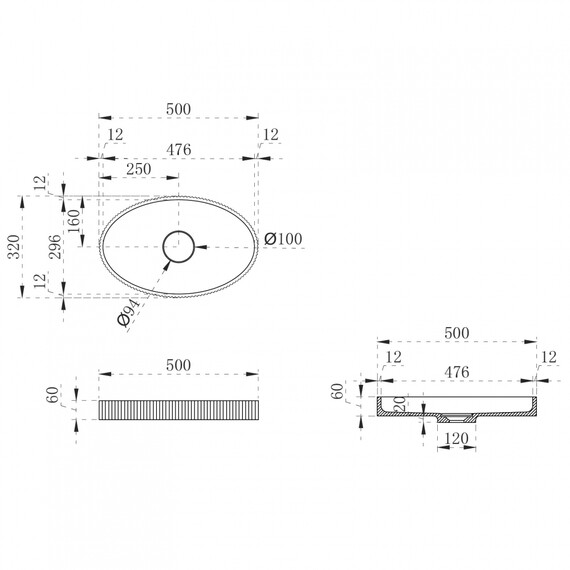 Раковина-чаша Abber Stein 50 см AS2603 - фото 4