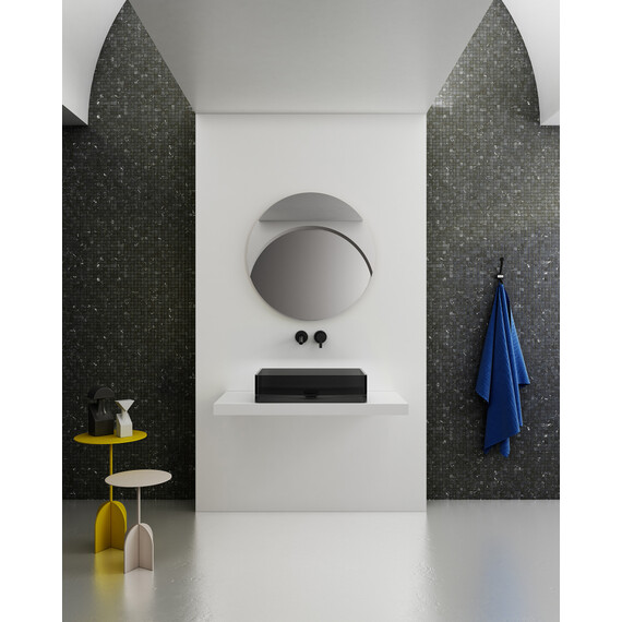 Раковина-чаша прозрачная Abber Kristall 60 см AT2803Onyx, черный - фото 4