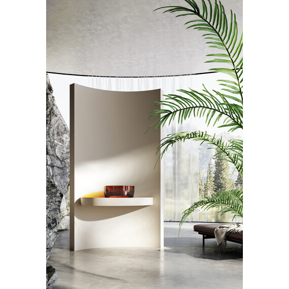 Раковина-чаша прозрачная Abber Kristall 40 см AT2804Opal, красный - фото 3