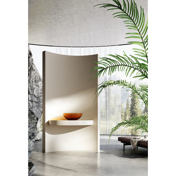 Раковина-чаша прозрачная Abber Kristall 43 см AT2806Opal, красный - фото 3