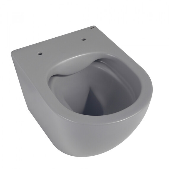 Унитаз подвесной безободковый Abber Bequem AC1101MG с крышкой микролифт, серый матовый, Цвет производителя: серый - фото 14